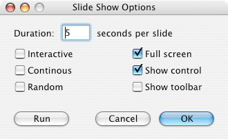 Slide Show Options